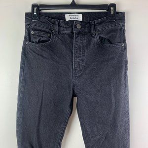 Reformation Faded Black Destroyed High Rise Jeans